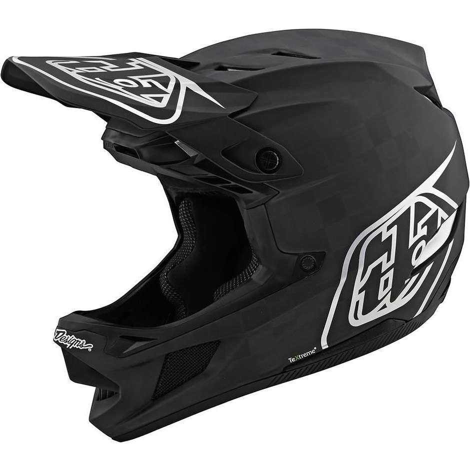 Troy Lee Designs D4 STEALTH Black Silver MTB Carbon Bike Helmet
