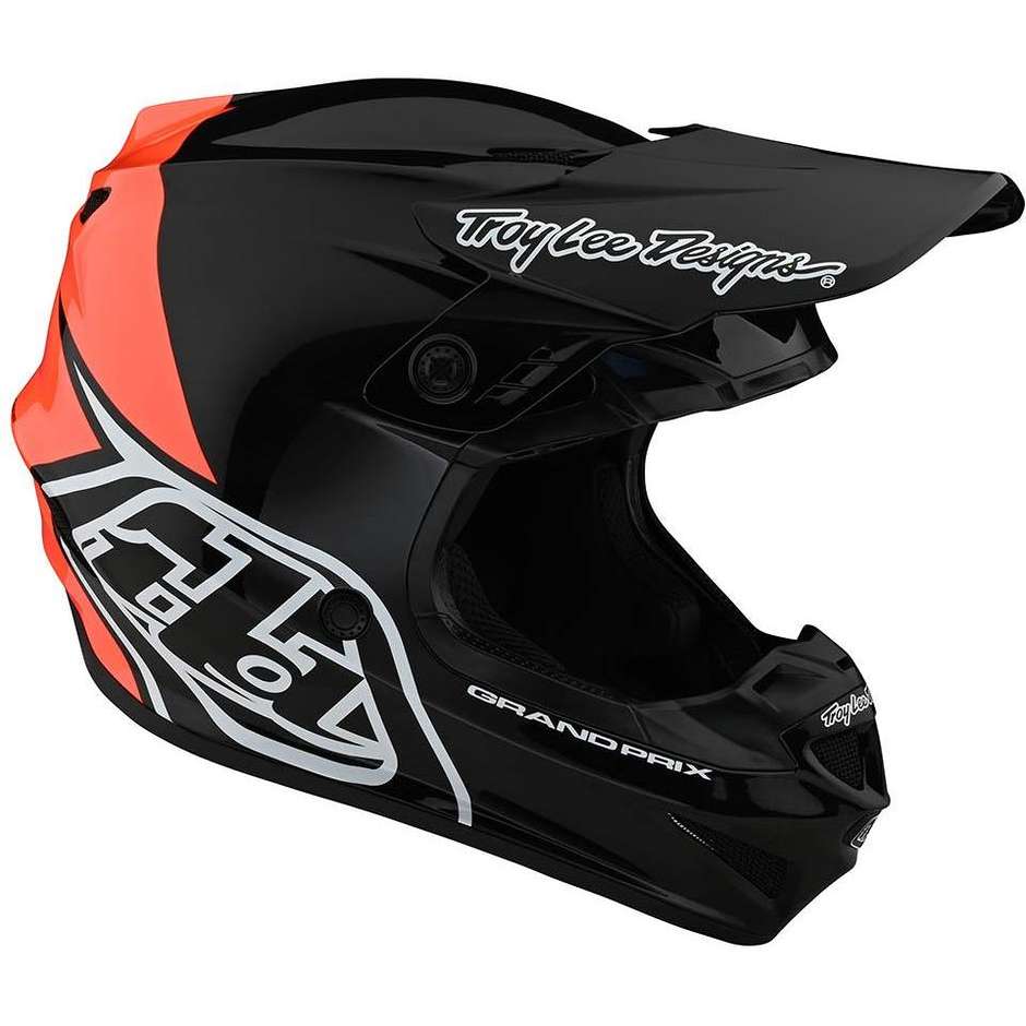 Troy Lee Designs GP HELMET Block Cross Enduro Motorcycle Helmet Black Orange
