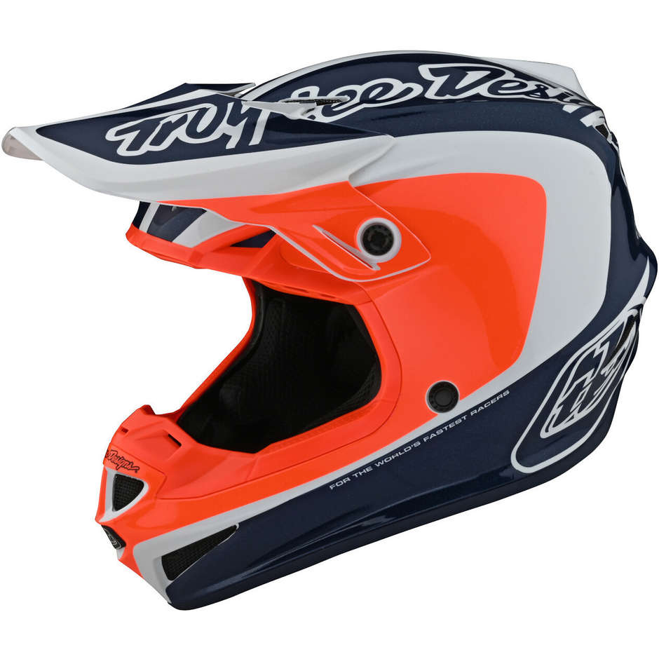 Troy Lee Designs Kid Cross Enduro Motorcycle Helmet SE4 CORSA Navy Orange