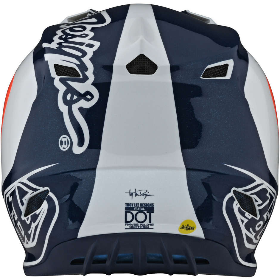 Troy Lee Designs Kid Cross Enduro Motorcycle Helmet SE4 CORSA Navy Orange