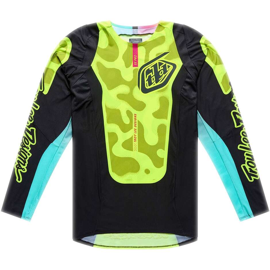 Troy Lee Designs SE Pro Myth Jersey Schwarz/Fluoreszierendes Gelb