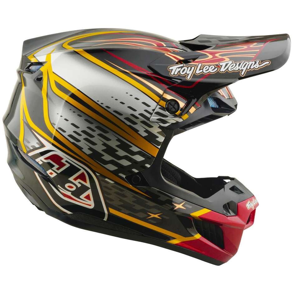 Troy Lee Designs SE5 Composite-Wings Helm Schwarz Grau