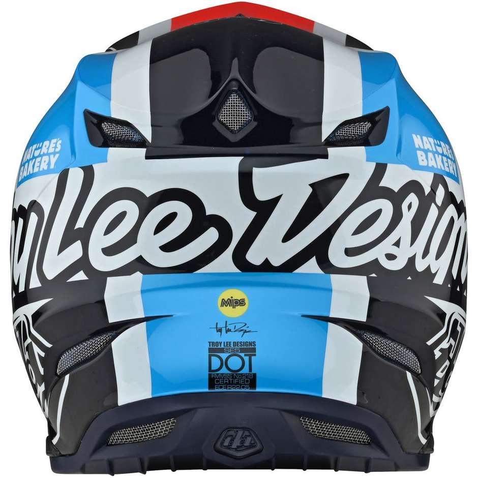 Troy Lee Designs SE5 Cross Enduro Motorcycle Helmet in FOUR TEAM Navy Carbon