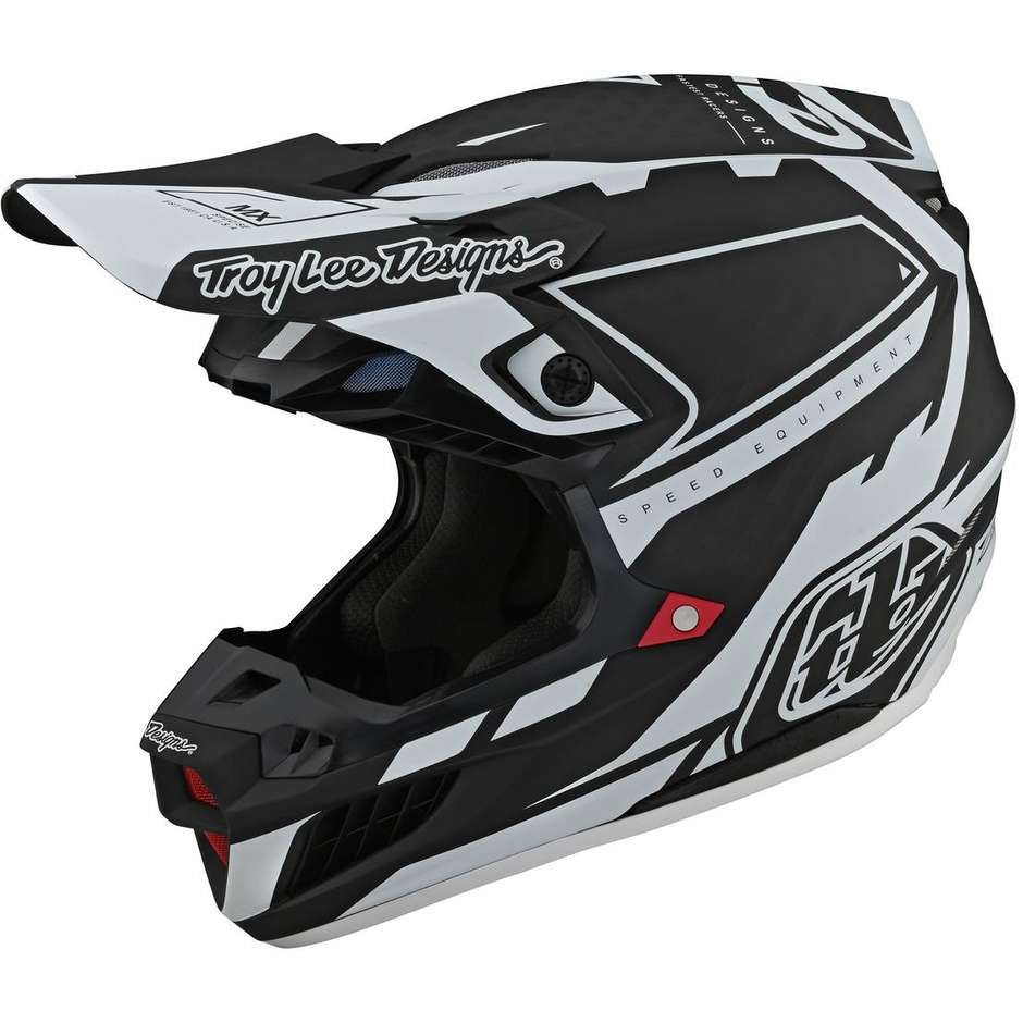 Troy Lee Designs SE5 Cross Enduro Motorradhelm in MXSE Carbon Black White