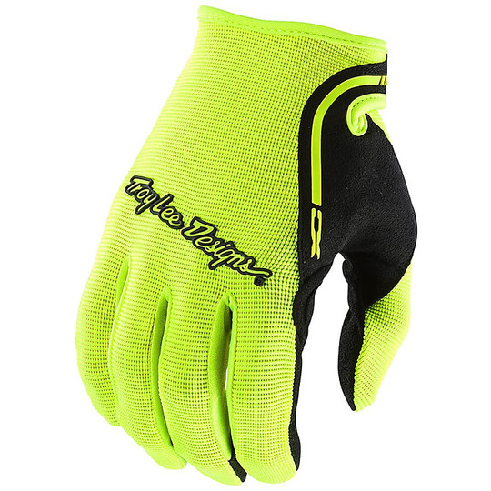 Troy Lee Designs XC Yellow Fluo Cross Enduro Motorcycle Gloves