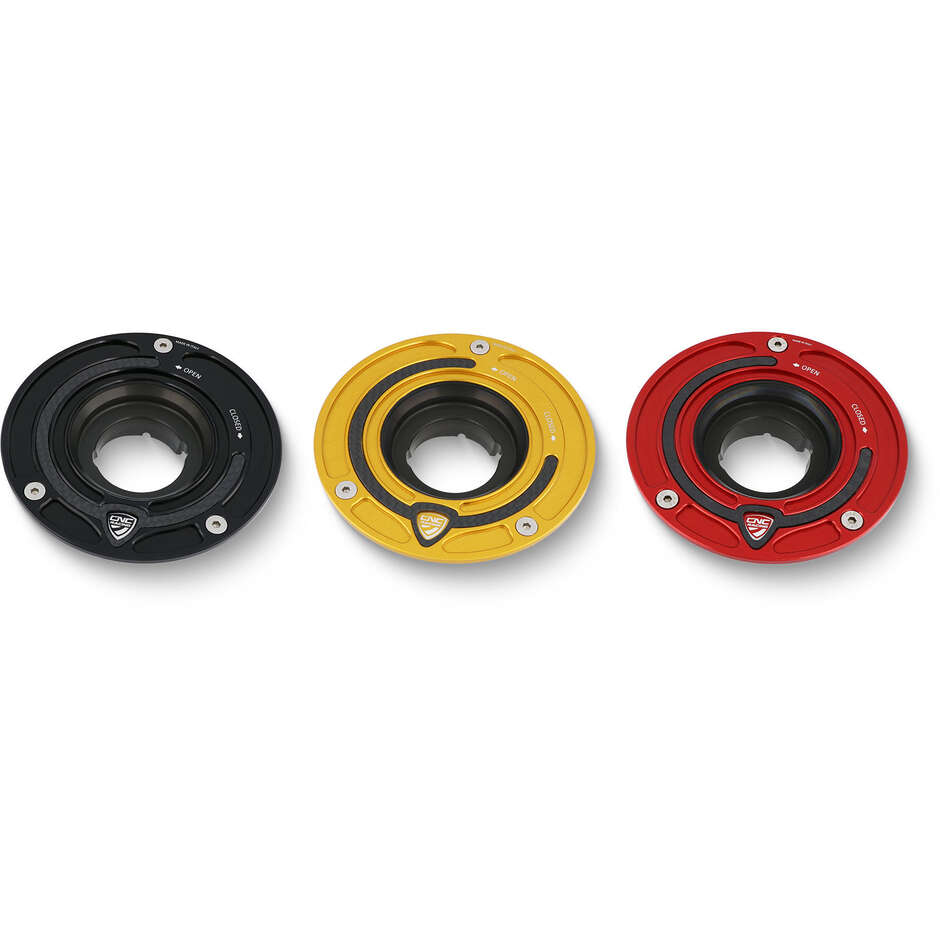 TSB01 Tankdeckel - Carbon CNC Racing Flange Rot