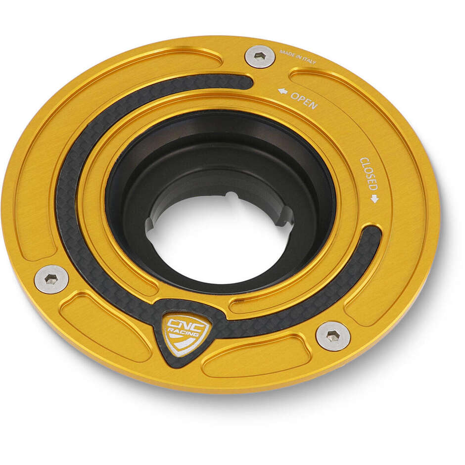 TSB01 Tankdeckel - Carbon CNC Racing Goldflansch
