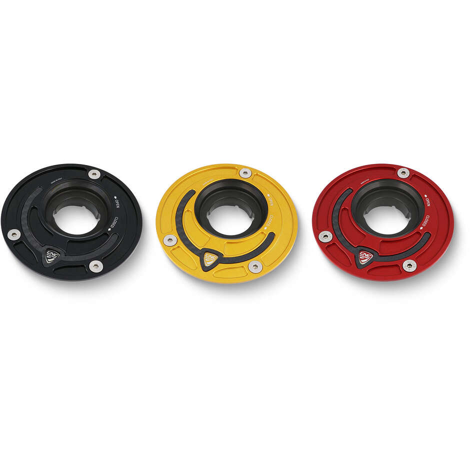 TSB03 Tankdeckel - Carbon CNC Racing Flange Rot