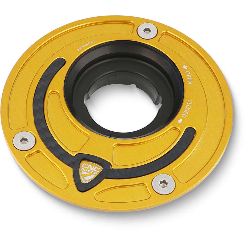 TSB03 Tankdeckel - Carbon CNC Racing Goldflansch