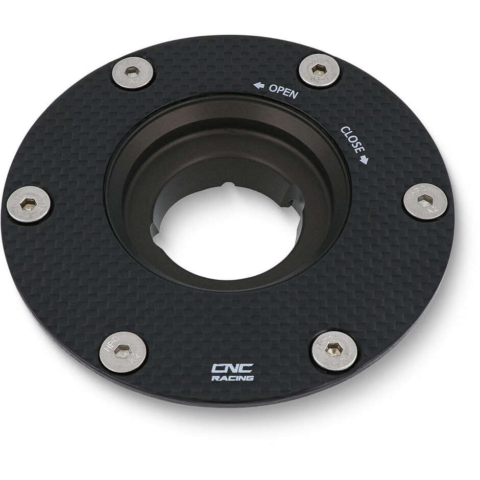 TSB22 Tankdeckel - Flansch CARBON FIBER CNC Racing Poliert