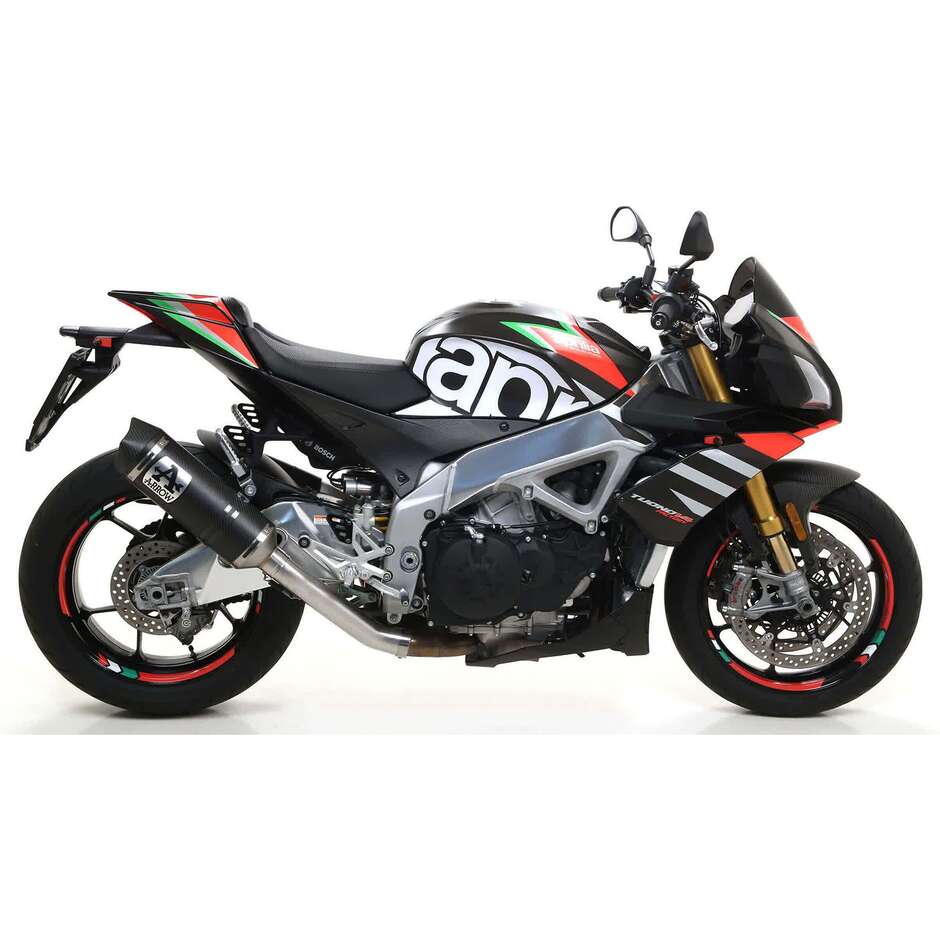 Tube de liaison Arrow Racing en titane et acier inoxydable pour collecteurs d'origine pour Aprilia TUONO V4 1100 (19-20)