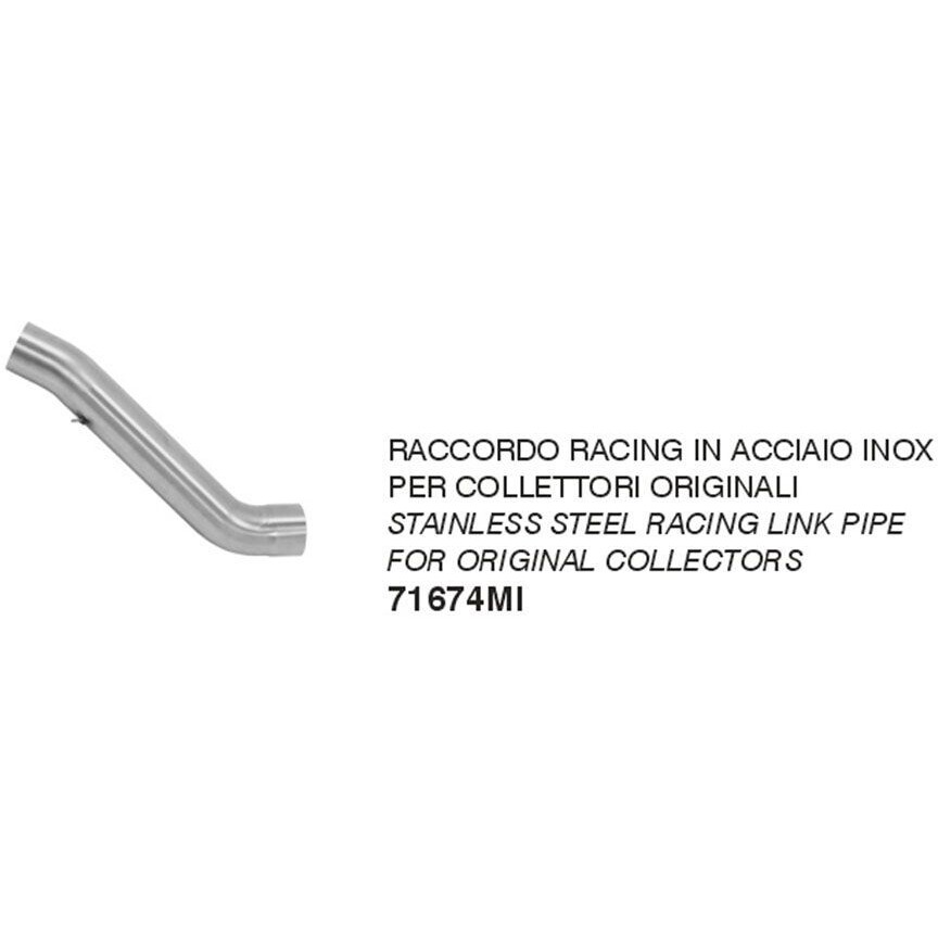 Tube de liaison racing en acier inoxydable pour collecteurs d'origine Pour Aprilia RSV 4 RR / RF (17-20) ; TUONO V4 1100 Factory (17-20)