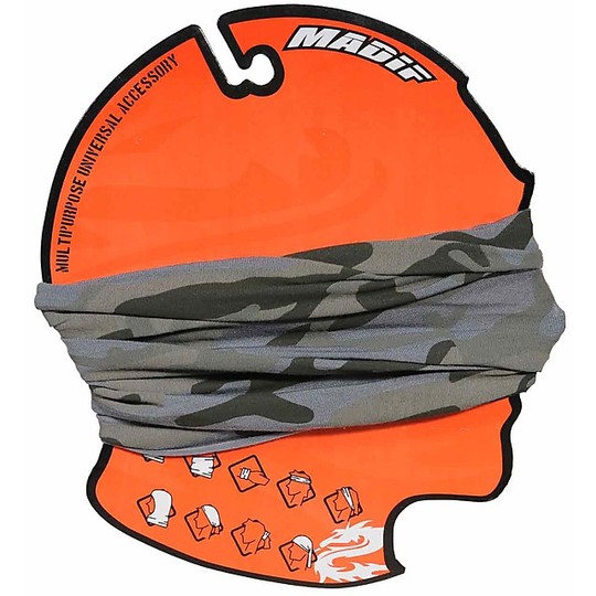  Tubino Fasciagola In Microfibra Elasticizzato Madiff Multi Camouflage
