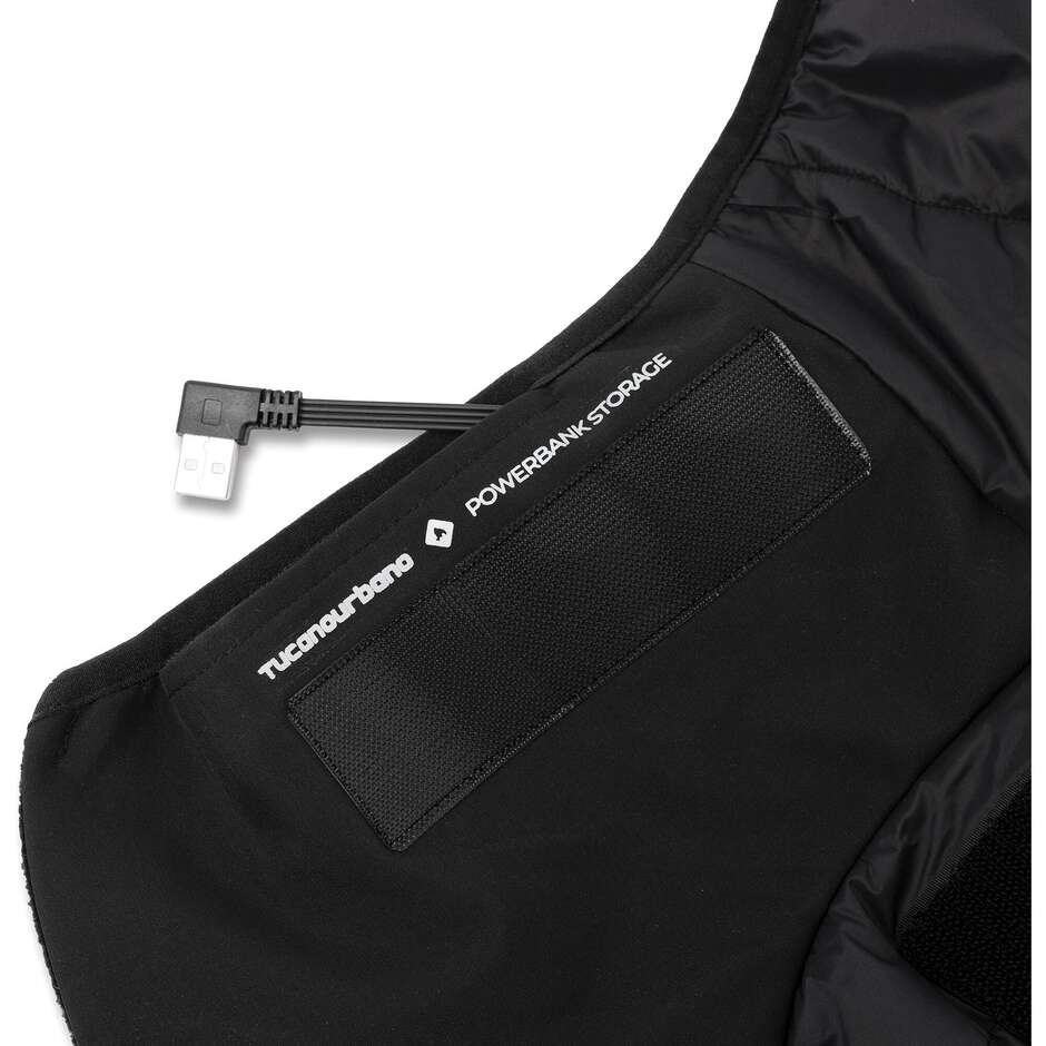 Tucano Urbano 6708 BIBWARM Black Motorcycle Heated Vest