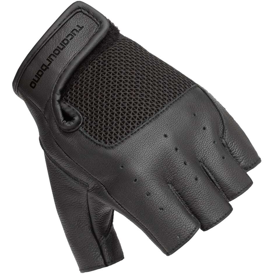Tucano Urbano 9134 FAB Black Half Finger Motorcycle Gloves