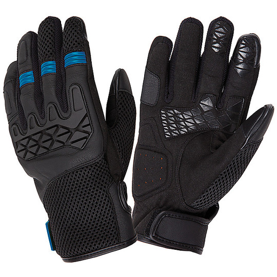 Tucano Urbano 9948M Summer Fabric Motorcycle Gloves DOGON Black Blue