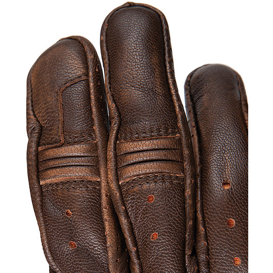 Motorradhandschuhe Leder Retro 3XL – Schwarz, Aus Rindsleder, Mit Sicherheitsnaht & Gummiband