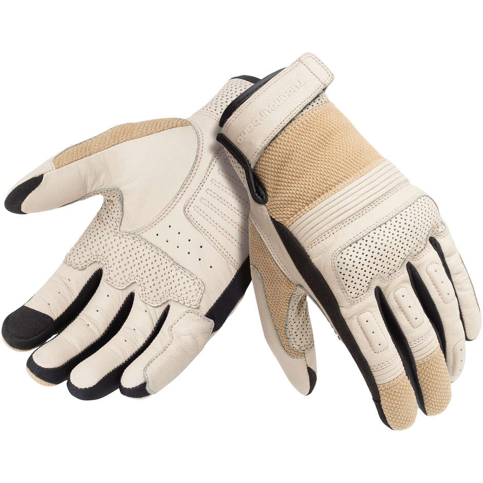 Tucano Urbano ANDREW CE Leder Motorradhandschuhe Sand