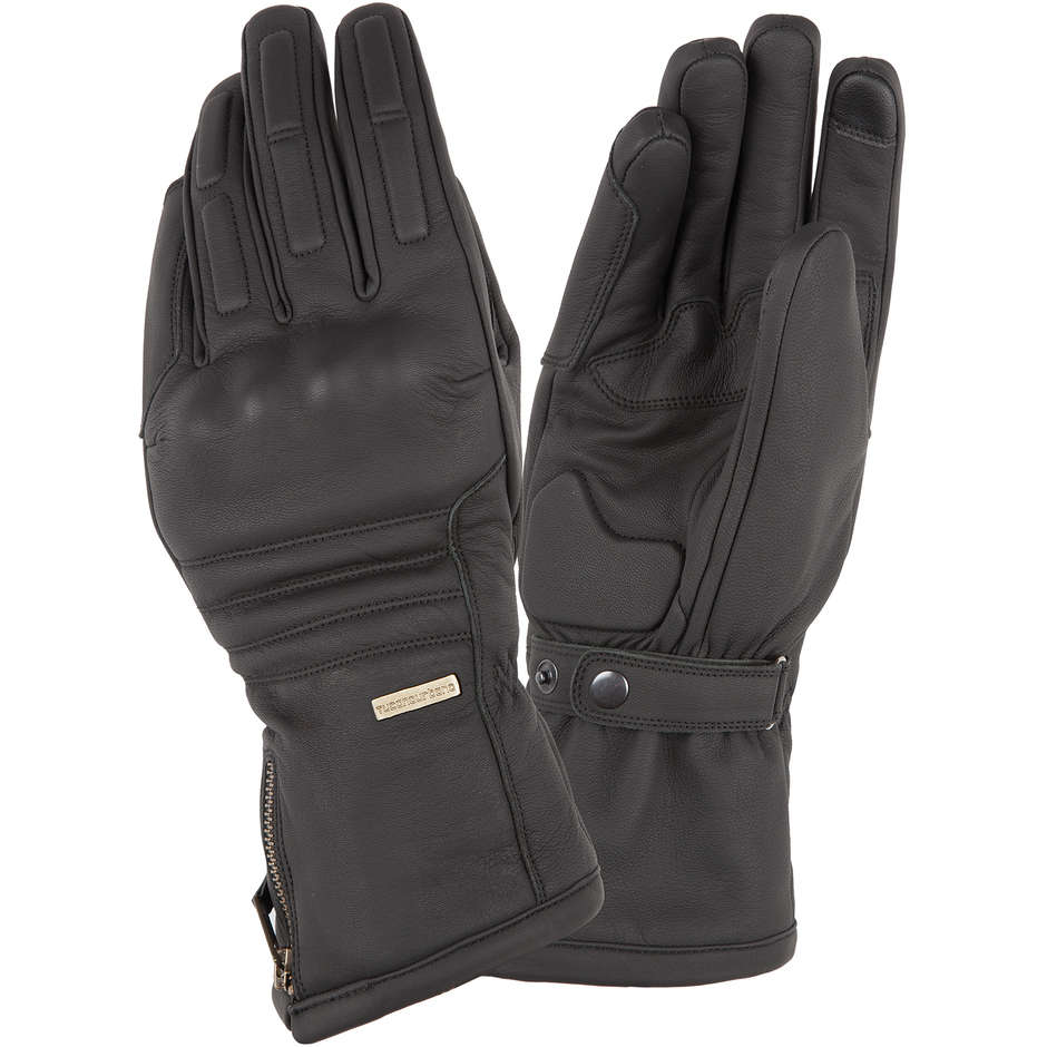 Tucano Urbano BARONE 9971HM Waterproof Leather Motorcycle Gloves Black