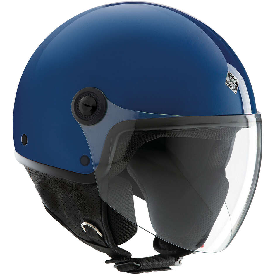 Tucano Urbano C1000 EL'JETTIN 6.0 Glossy Dark Blue Motorcycle Jet Helmet