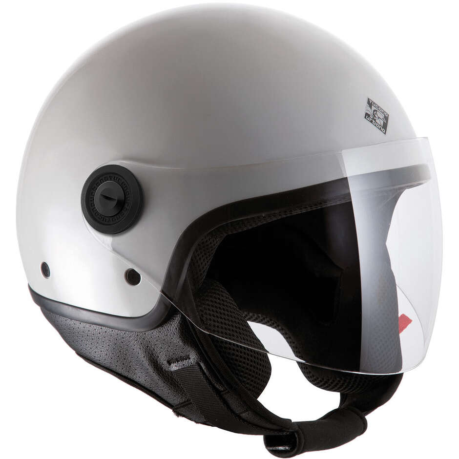 Tucano Urbano C1000 EL'JETTIN 6.0 Glossy Ice White Motorcycle Jet Helmet