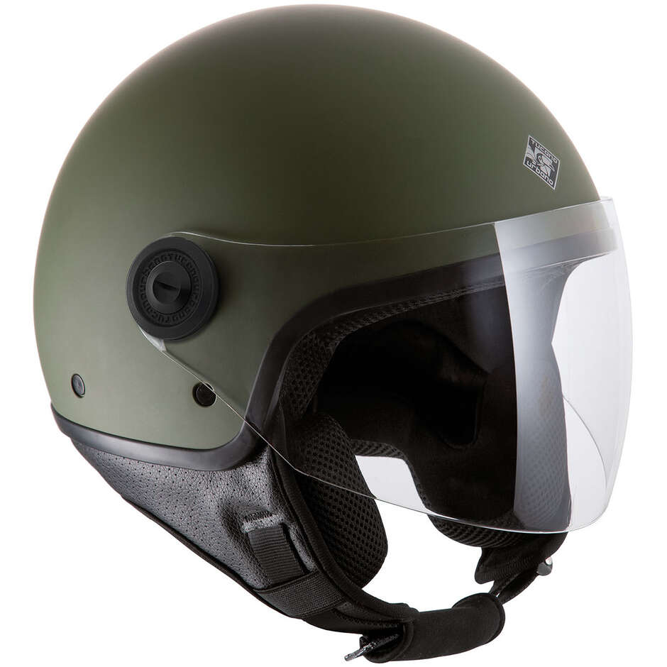 Tucano Urbano C1000 EL'JETTIN 6.0 Green Airborne Matt Motorcycle Jet Helmet