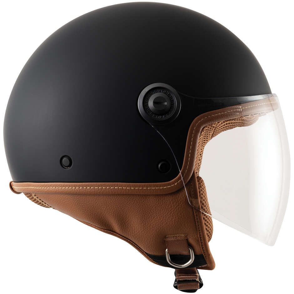 Tucano Urbano C1000 EL'JETTIN 6.0 Mattschwarzer Motorrad-Jethelm