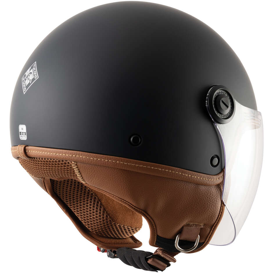Tucano Urbano C1000 EL'JETTIN 6.0 Mattschwarzer Motorrad-Jethelm