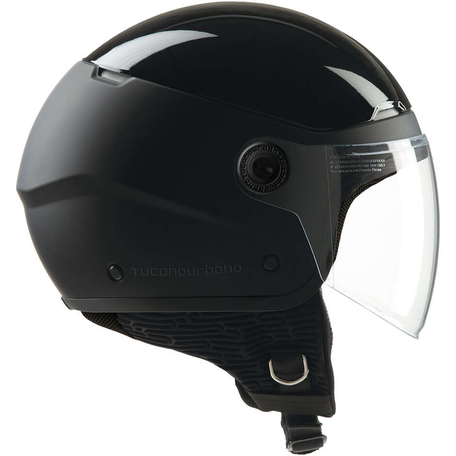 Tucano Urbano C1001 EL'POP Matt Carbon Gray Motorcycle Jet Helmet