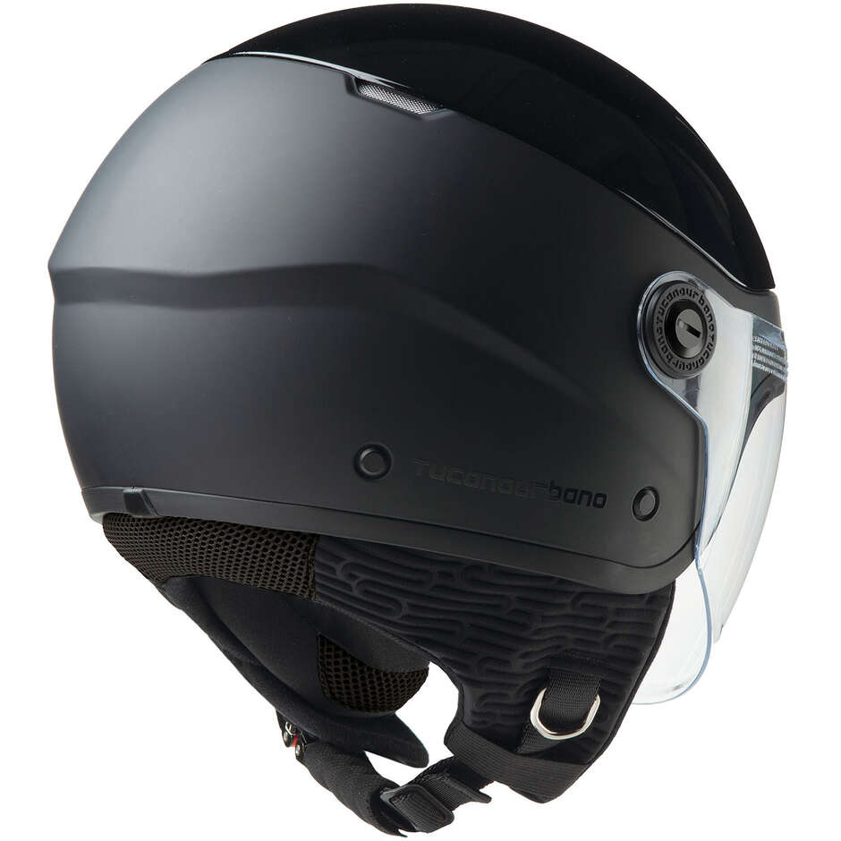 Tucano Urbano C1001 EL'POP Matt Carbon Gray Motorcycle Jet Helmet