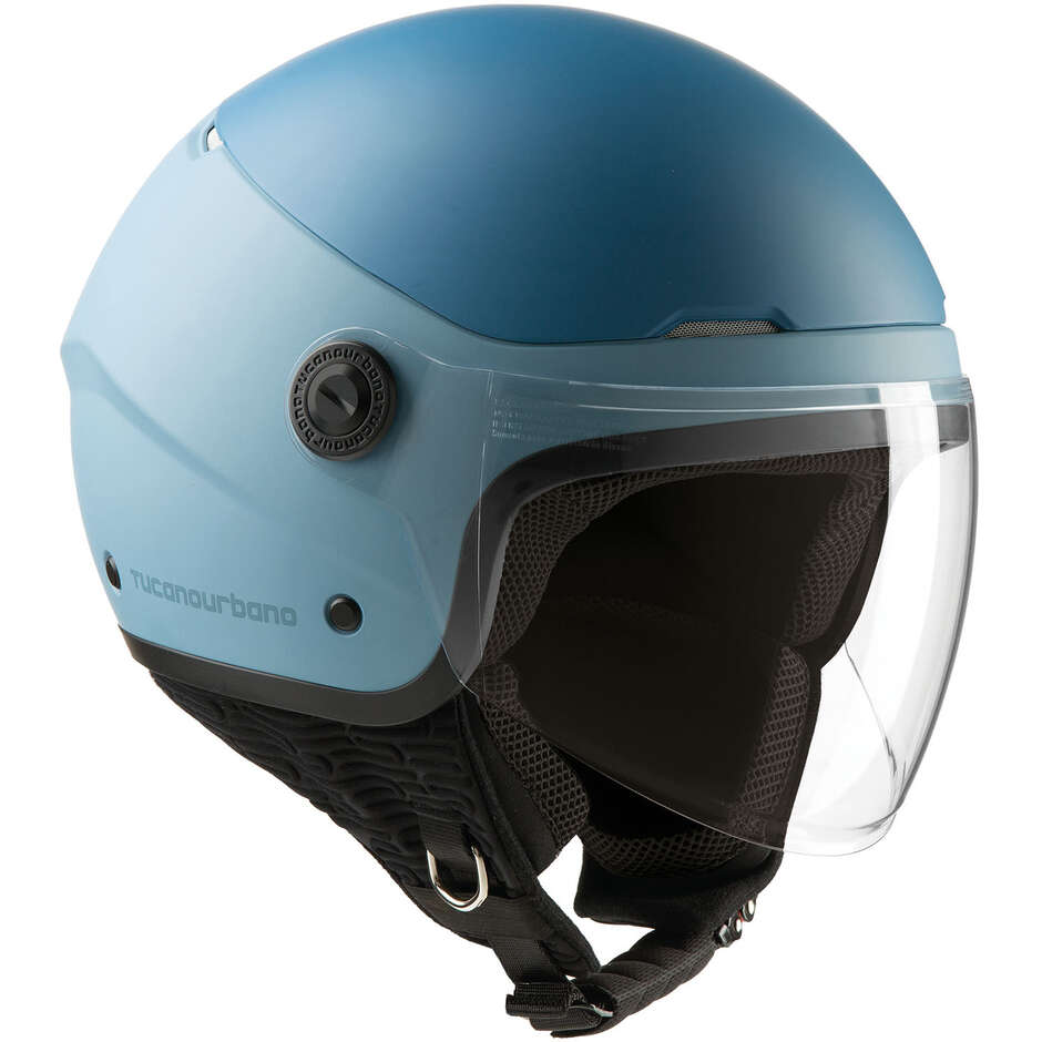 Tucano Urbano C1001 EL'POP Matt Denim Motorcycle Jet Helmet