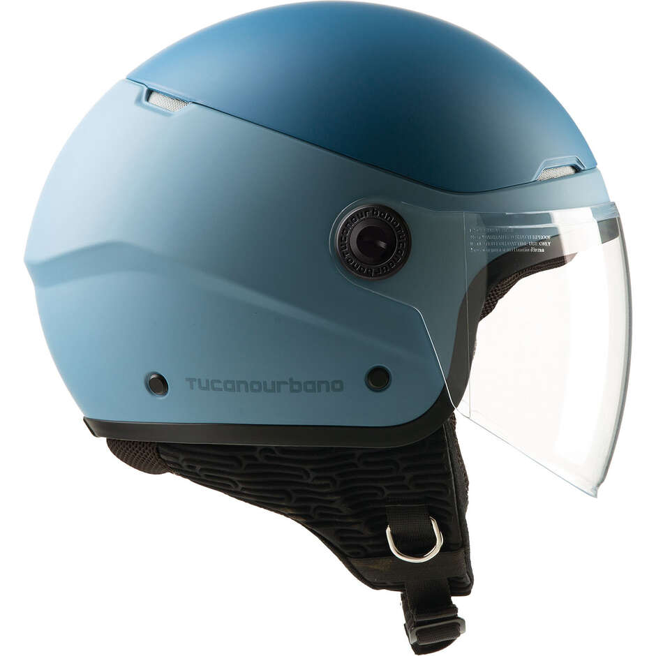 Tucano Urbano C1001 EL'POP Matt Denim Motorcycle Jet Helmet