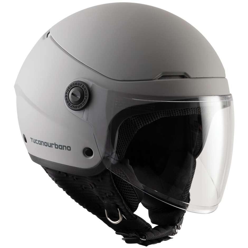 Tucano Urbano C1001 EL'POP Matt Hellgrauer Motorrad-Jethelm