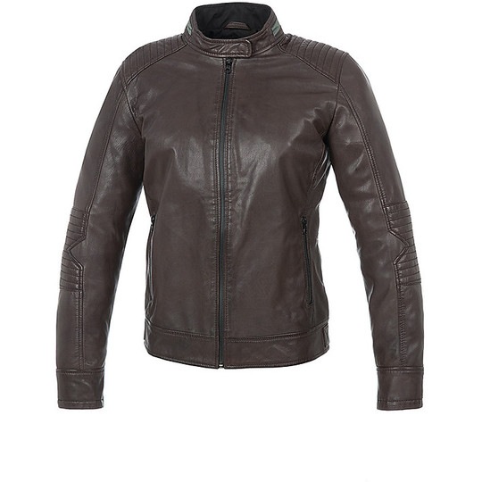 Tucano Urbano Custom Leather Jacket for Woman in Leather Vintage PELETTE Brown