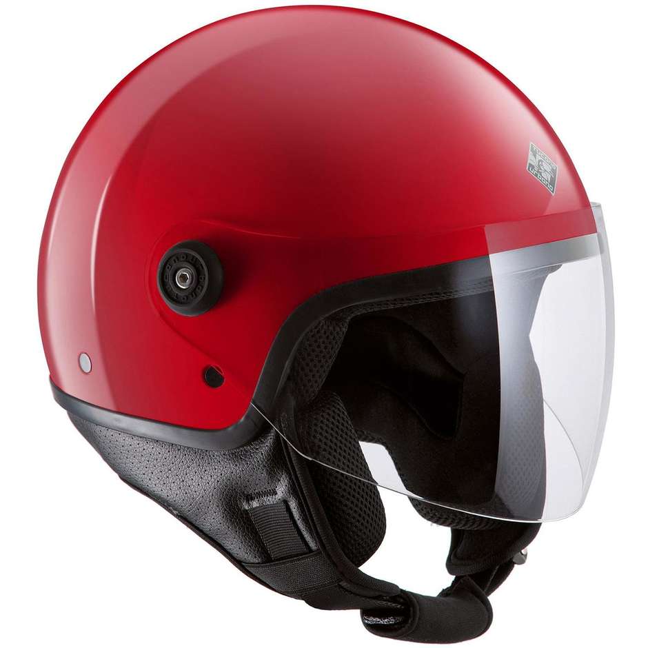 Tucano Urbano Demi-Jet Motorcycle Helmet EL'JETTIN Red Glossy Spring