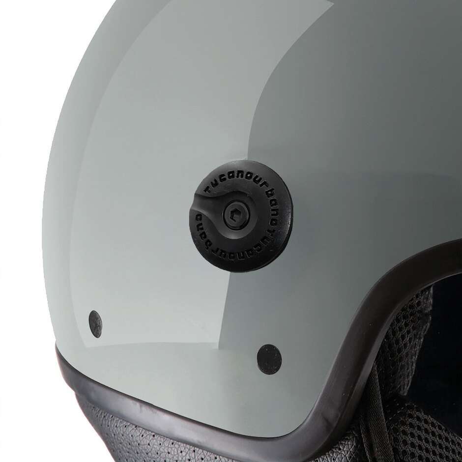 Tucano Urbano EL'METTIN 6.0 Nardo Grey Gloss Jet Motorradhelm