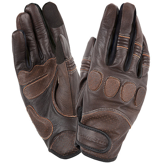 Tucano Urbano GIG Pro Brown Leather Motorcycle Gloves