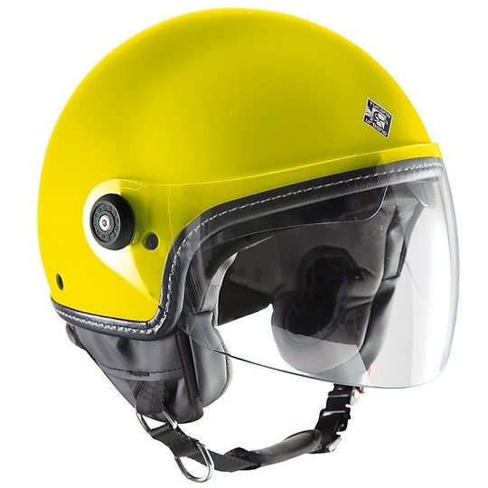 Tucano Urbano Jet Motorbike Helmet EL'METTIN Twin Fluo Yellow Visor