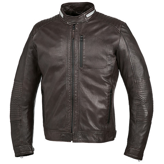 Tucano Urbano PEL Brown Custom Leather Motorcycle Jacket