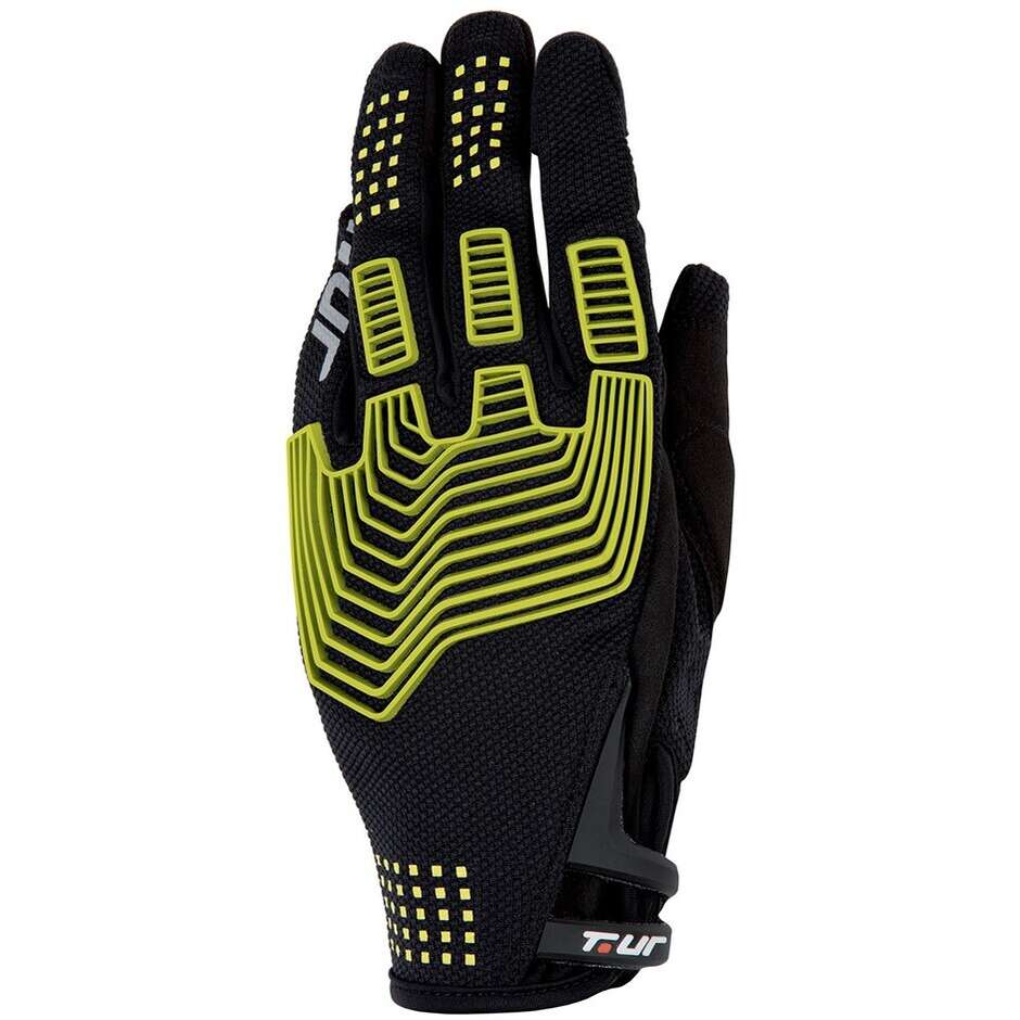T'ur G-THREE Cross Enduro Motorcycle Gloves Black Yellow