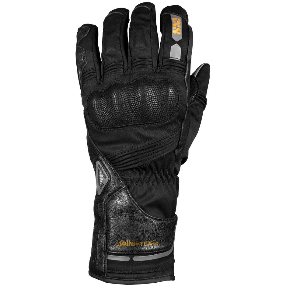 Turismo Ixs Leather Motorcycle Gloves DOUBLE-ST1.0 Black
