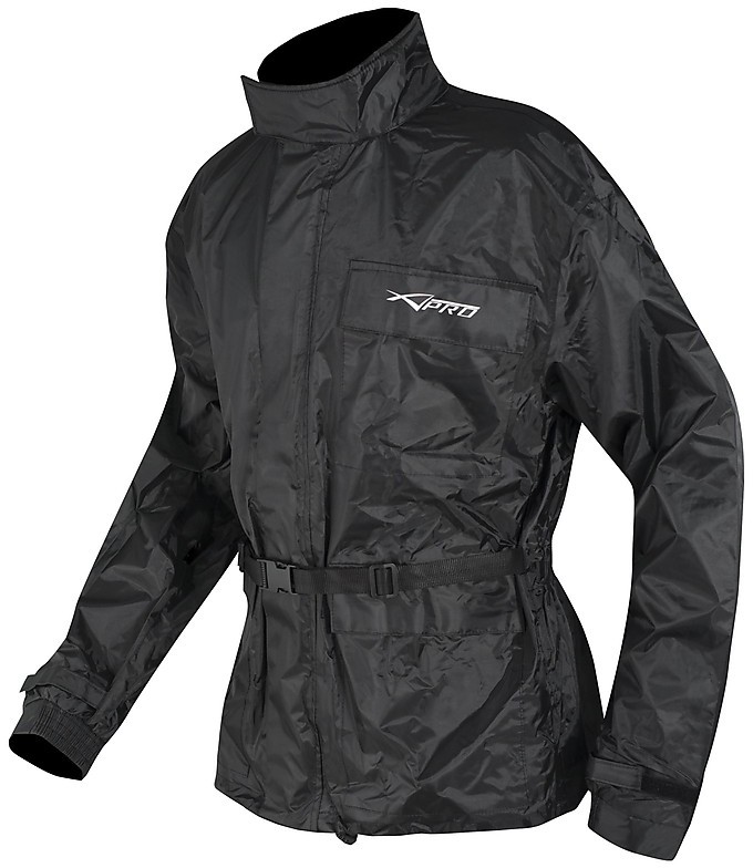 XL, Nero JET Moto giacca da pioggia con custodia per il trasporto 