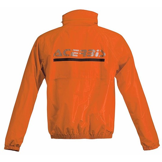 Tuta Antipioggia Divisibile Giacca Giallo Fluo Acerbis Rain Suit Logo Orange
