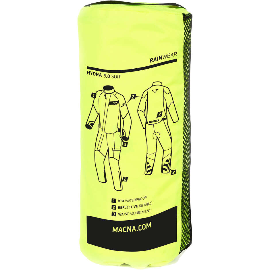 Tuta antipioggia Macna Hydra 3.0 Fluo Giallo Nero