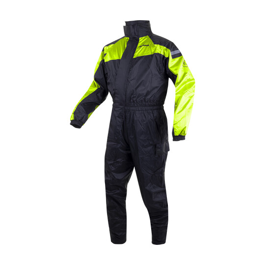 Tuta Antipioggia Moto IWAKI Nero Fluo taglia S