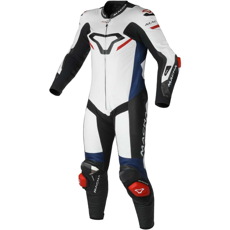 Tuta Moto 1pz Macna MIZURO Bianco Blu
