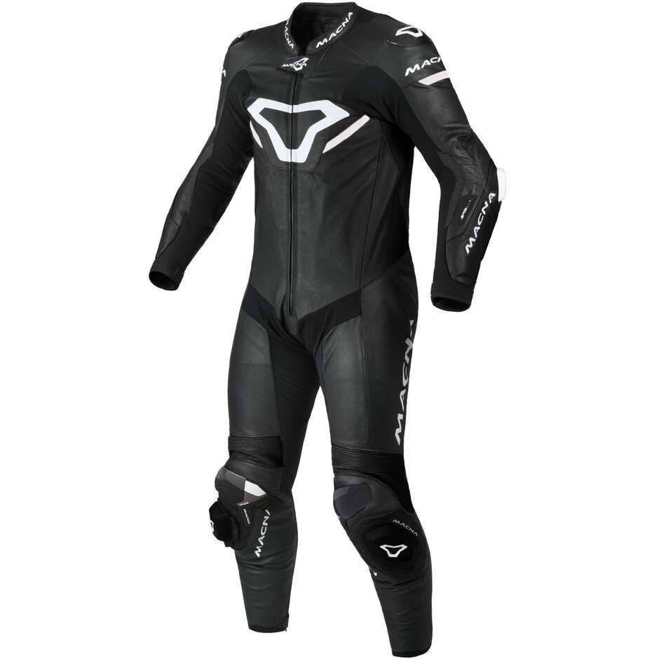 Tuta Moto 1pz Macna MIZURO Nero Bianco