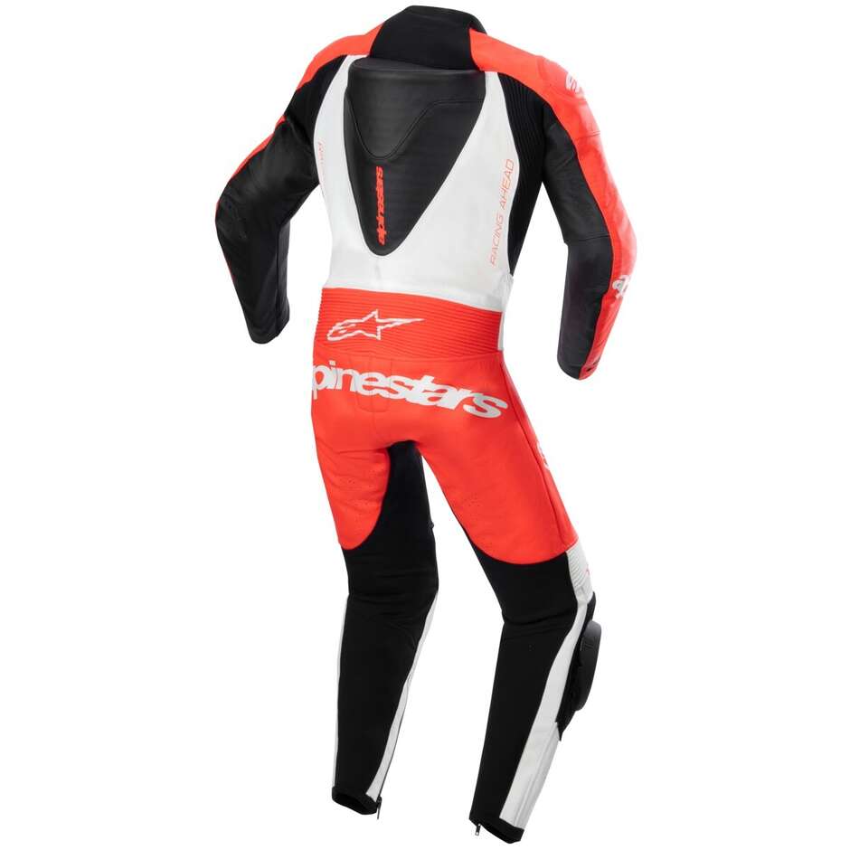 Tuta Moto Bambino Intera Alpinestars YOUTH GP PLUS V2 1PC Rosso Fluo Bianco Nero
