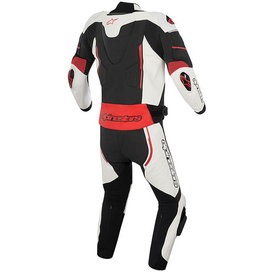  Tuta Moto Divisibile Alpinestars ATEM 2PC Leather Suit 2015 Nero Bianco Rosso