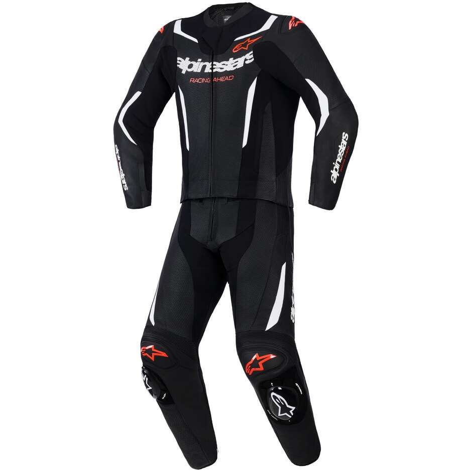 Tuta Moto Divisibile GP FORCE V2 2 PC Nero Bianc taglia 54